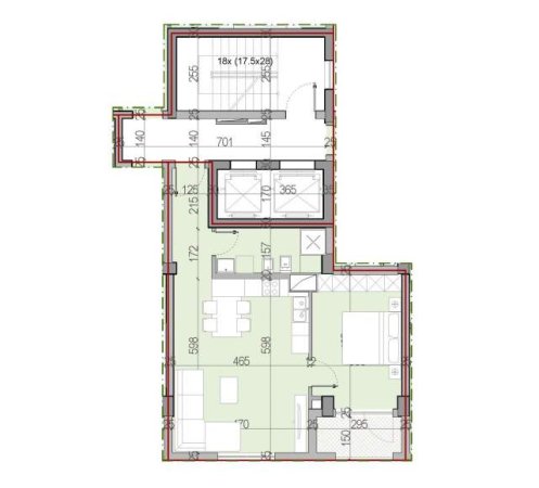 Tirane, shitet apartament 1+1+BLK Kati 5, 75 m² 79.023 Euro (Fusha Aviacionit)