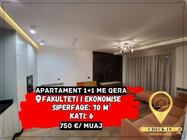 Tirane, jepet me qera apartament 1+1+BLK Kati 6, 70 m² 750 Euro (Fakulteti i Ekonomise)
