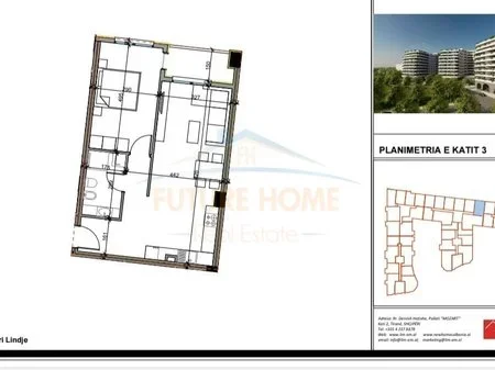 Tirane, shitet apartament 1+1 Kati 3, 80 m² 8.410.500 € 