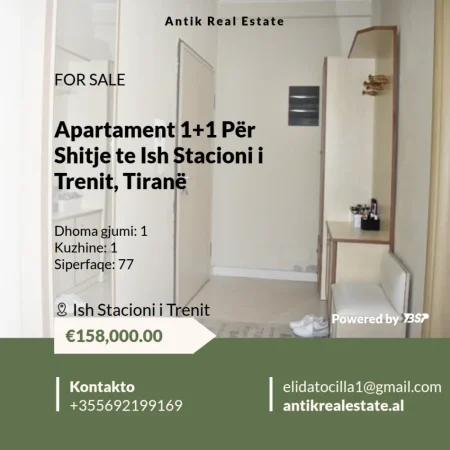 Tirane, shitet apartament 1+1 Kati 2, 77 m² 158.000 €