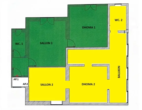 Tirane, shitet apartament 2+1+Ballkon Kati 2, 107 m² 245.000 € (Rruga Idriz Dollaku)