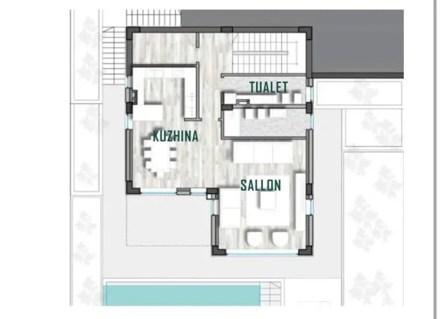 Vlore, shitet Vile 3+1+Ballkon Kati 1, 219 m² 1.200.000 € (San Nicolas Residences, Palasë)