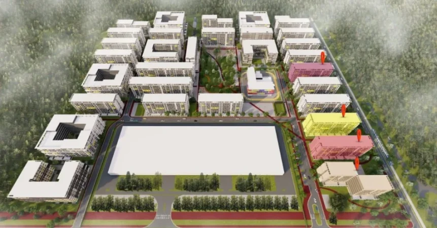 Tirane, shitet apartament 2+1+Ballkon Kati 8, 98.900 m² 98.900 € (Univers City)