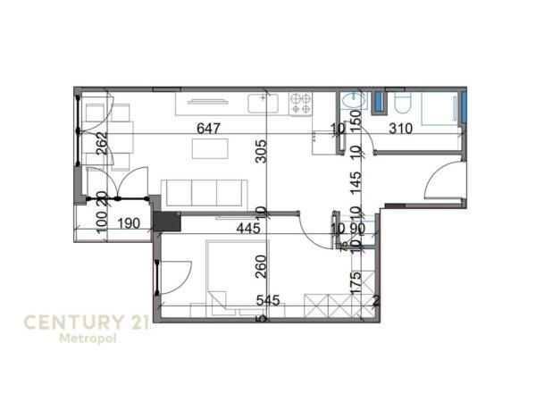 Tirane, shes apartament 1+1 , 59 m² 97.000 € (kompleksi Viva)