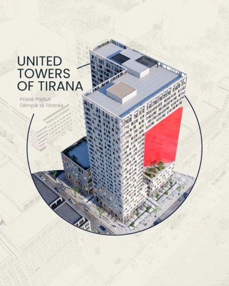 Tirane, shitet apartament 1+1+Aneks+Ballkon Kati 7, 83 m² 215.000 € (Rezidenca United Tower of Tirana)