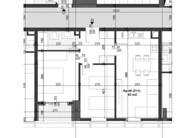 Tirane, shes apartament 2+1+Aneks+Ballkon Kati 14, 93 m² 205.000 € (SOHO TOWERS)