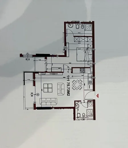 🔶️SHITET APARTAMENT 1+1+2 🔶️170.000 € (AMERIKAN 3)