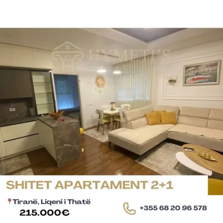 Tirane, shitet apartament 2+1 Kati 4, 93 m² 215.000 € (Liqeni i Thate)
