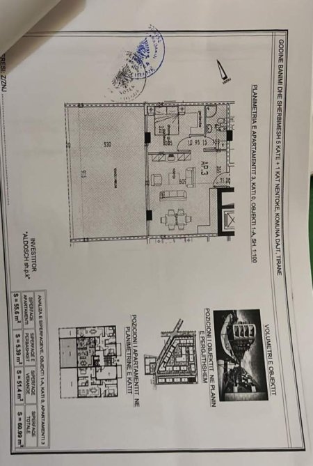Tirane, shitet apartament 1+1+BLK Kati 1, 112 m² 68.000 Euro