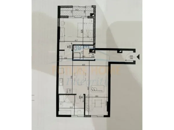 Shitet apartament 2+1 Kati 2, 117 m²,   130.000   (5 Maji)             1.115 Euro | M2        LI55200
