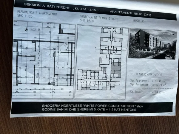 Tirane, shitet apartament 2+1+Ballkon Kati 0, 94 m² 86.600 € (Paskuqan, Rruga e Shkolles "Lidhja e Prizerenit")