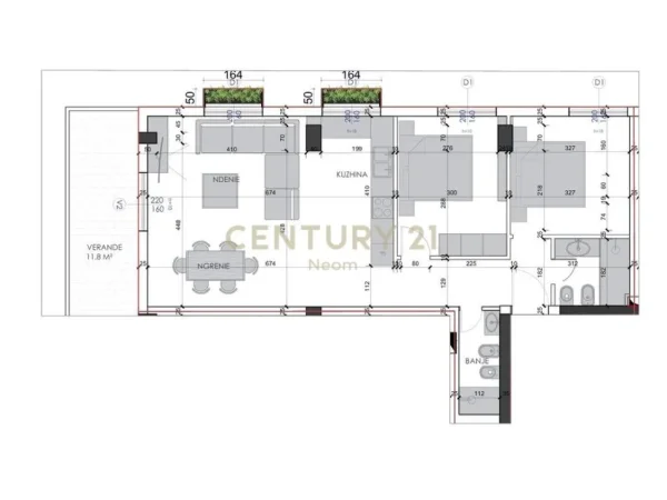 Tirane, shitet apartament 2+1+Aneks+Ballkon Kati 4, 95 m² 176.050 € (Neom118589)