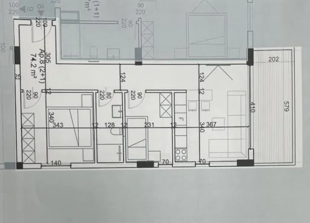 Vlore, shes apartament 2+1+Ballkon Kati 2, 85 m² 370.000 € (Dhermi Santorini)