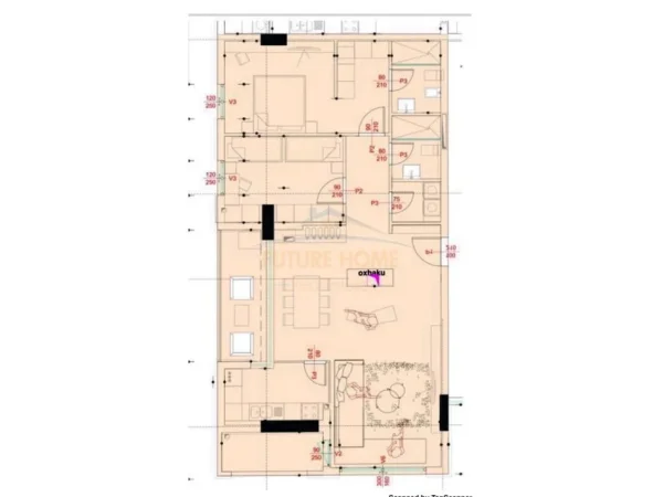 MUNDESI KREDIE Tirane, shitet apartament 2+1+2 Kati 10, 138 m² 300.000 € (KOMPLEKSI ASL)