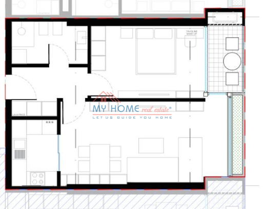 Tirane, shitet apartament 1+1+Ballkon Kati 6, 78 m² 155.000 € (Rruga Dritan Hoxha)