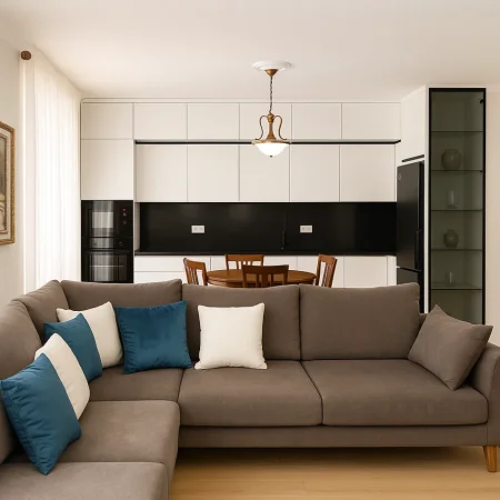 Tirane, jepet me qera apartament 1+1+Aneks+Ballkon Kati 5, 75 m² 800 € (liqeni artificial)