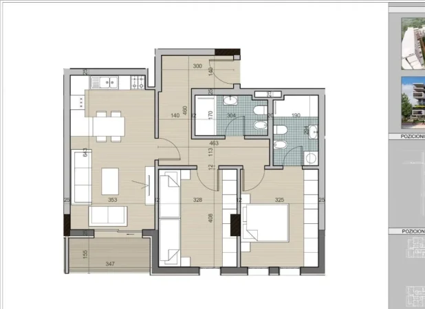 Tirane, shes apartament 2+1 Kati 1, 105 m² 101.000 €