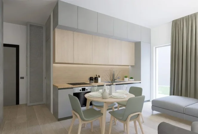 Tirane, jepet me qera apartament 1+1+Ballkon Kati 2, 55 m² 950 € (KODRA E DIELLIT)