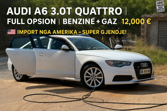 Librazhd, shes makine Audi A6 3.0T Quattro Supercharged Benzin+Gaz, e bardhë manuale Klima 300 km 12.000 €