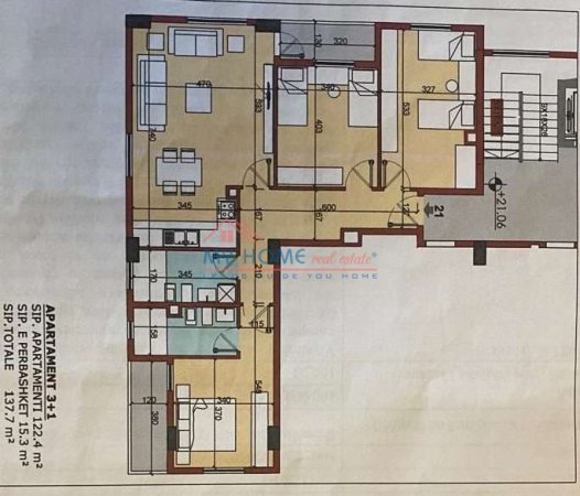 Tirane, jepet me qera zyre Kati 6, 136 m² 700 € (Porcelan)