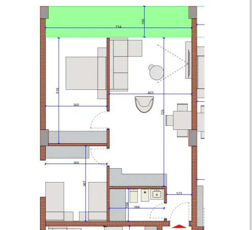 Himare, shitet apartament 2+1+Ballkon Kati 3, 95 m² 275.000 € (Potam)