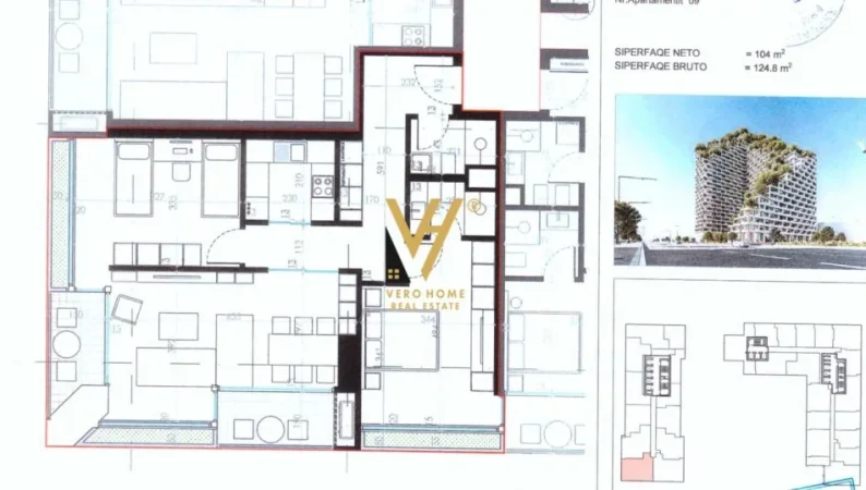 Tirane, shitet apartament 2+1+Ballkon Kati 2, 124 m² 250.000 € (ZOGU I ZI)