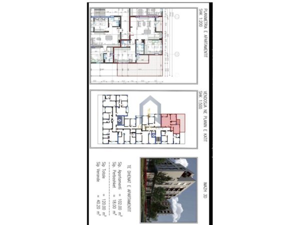 Tirane, shes apartament 2+1+Ballkon Kati 4, 160 m²