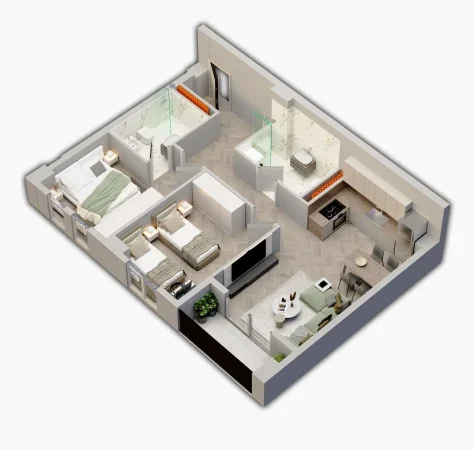 Tirane, shes apartament 2+1+Ballkon , 97 m² 96.730 € (Univers City QTU)