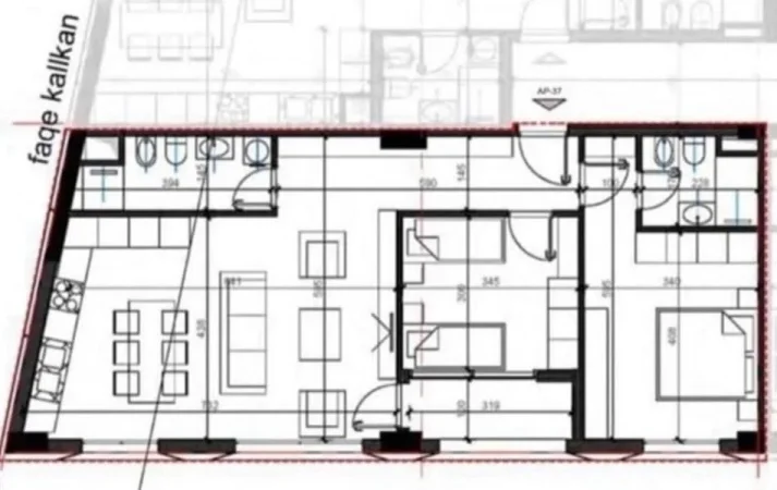 Tirane, shes apartament 2+1+Ballkon Kati 3, 104 m² 160.000 € (jordan misja)