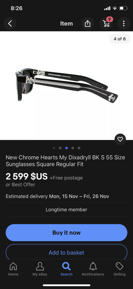 Tirane, shes OKAZIONSHITEN SYZE ORIGJINALE CHROME HEARTS LIMITED EDITION SHUM TE VECANTA MADE IN JAPAN 395 €