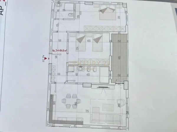 Tirane, shitet apartament 2+1 Kati 5, 111 m² 88.950 € (Kamez)