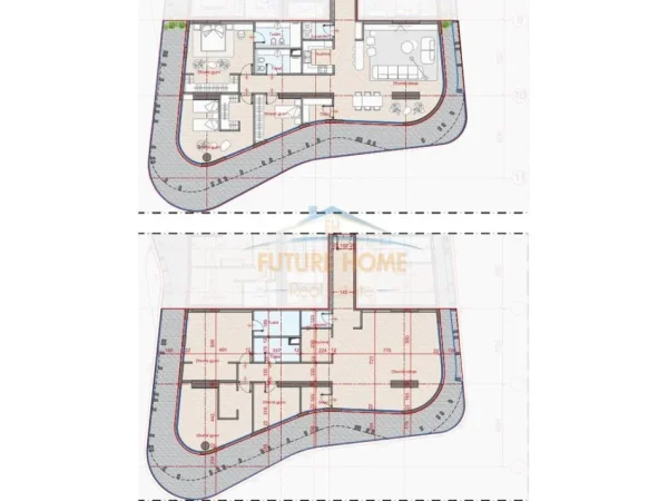 Tirane, shitet apartament 3+1+Ballkon Kati 7, 302 m² (Rezidenca Top Seven Tower)