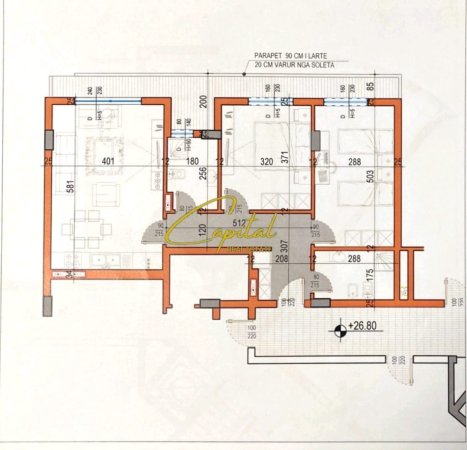 Tirane, shitet apartament 2+1 Kati 7, 105 m² 132.000 € (ASTIR)