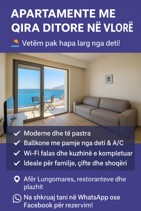 Vlore - Lungomare, apartament ne plazh