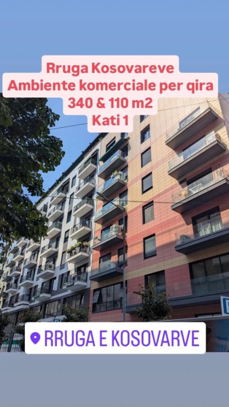 Tirane, jepet me qera zyre Kati 1, 340 m² 6.490 € (Rruga Kosovareve)