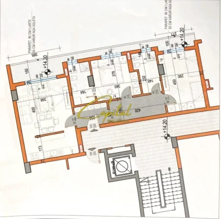 Tirane, shitet apartament 2+1 Kati 7, 105 m² 142.000 € (ASTIR)