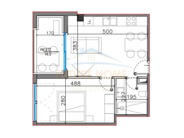 0683487469 Dhermi - Palase, shitet apartament 1+1 Kati 0, 87 m² 167.524 € (Santorini 2)