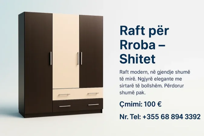 Tirane, shes aksesore Rafte Rrobash