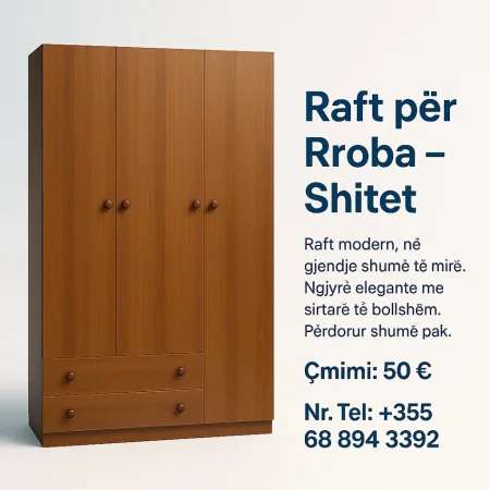 Tirane, shes aksesore Rafte Rrobash