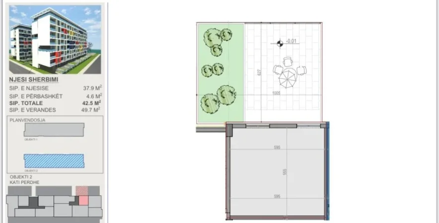 Tirane, jap me qera ambjent biznesi Kati 0, 92 m² 500 € (Univers City QTU)
