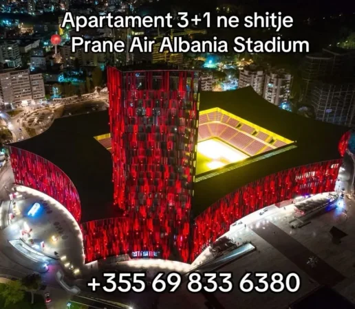 Tirane, shitet apartament 3+1+Aneks+Ballkon Kati 2, 125 m² (Prane Stadiumit Air Albania)