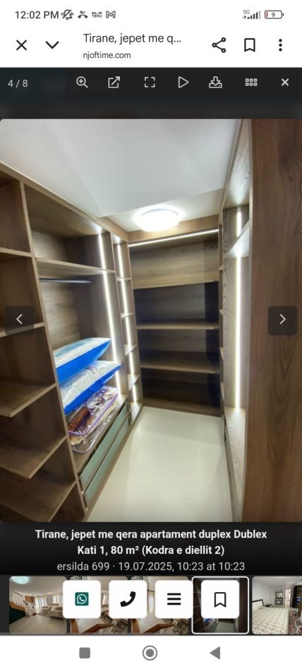 Tirane, jepet me qera apartament Dublex Kati 1, 100 m² 804 € (Kodra e diellit 2)