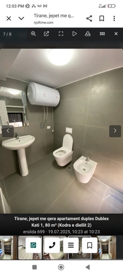 Tirane, jepet me qera apartament Dublex Kati 1, 100 m² 804 € (Kodra e diellit 2)
