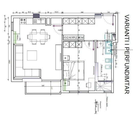 Tirane, shitet apartament 1+1+Ballkon Kati 7, 77 m² 109.000 € 