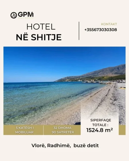 Pogradec, shitet hotel 5-kate  , 3.834 m² Truall