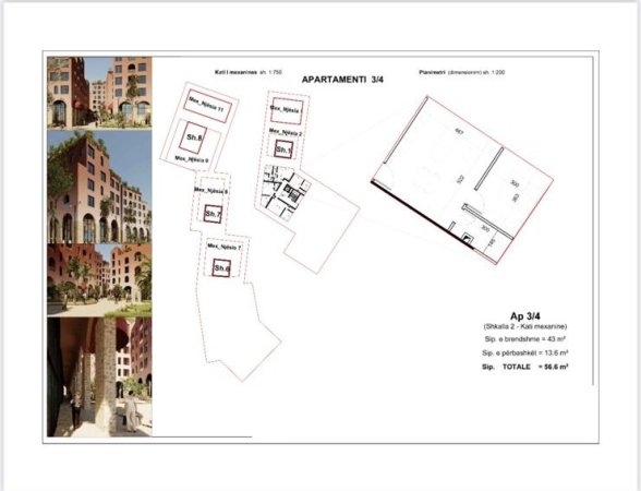 Sarande, shitet apartament 1+1 Kati 3, 78 m² 79,240 € (ne nje prej Komplekseve me Prestigjoze ne Sarande)
