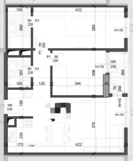 Tirane, shes apartament 2+1 Kati 5, 103 m² 156.000 € (FUSHA E AVIACIONIT)