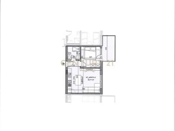 Tirane, shitet apartament 1+1 Kati 7, 62 m² 115.000 € (BULEVARDI I RI)