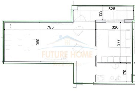 Tirane, shitet apartament 1+1 Kati 7, 61 m² 114.448 € 