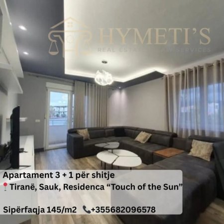 Tirane, shitet apartament 3+1 , 145 m² (Sauk, Residenca &quot;Touch of the Sun&quot;)